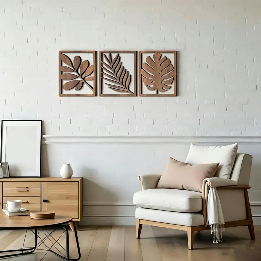 3 Pcs Nordic Style Wood Decor  - مراجعة Flower Wall Panel وسعره