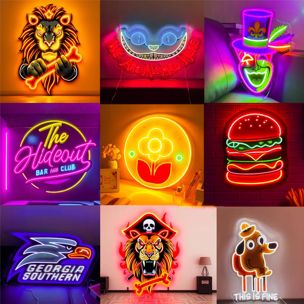 Custom Neon Sign Acrylic LED N - مراجعة Neon Sign Party وسعره