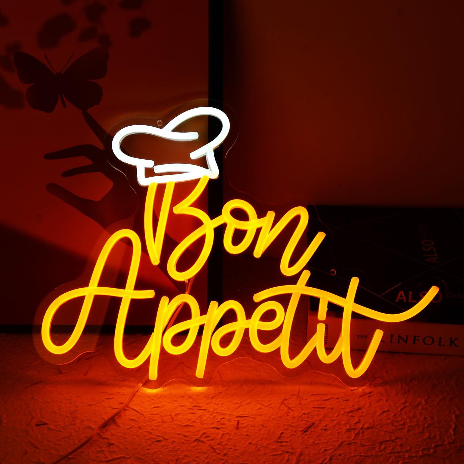 Bon Appetit Chef Hat Neon Sign - مراجعة Neon Sign Party وسعره