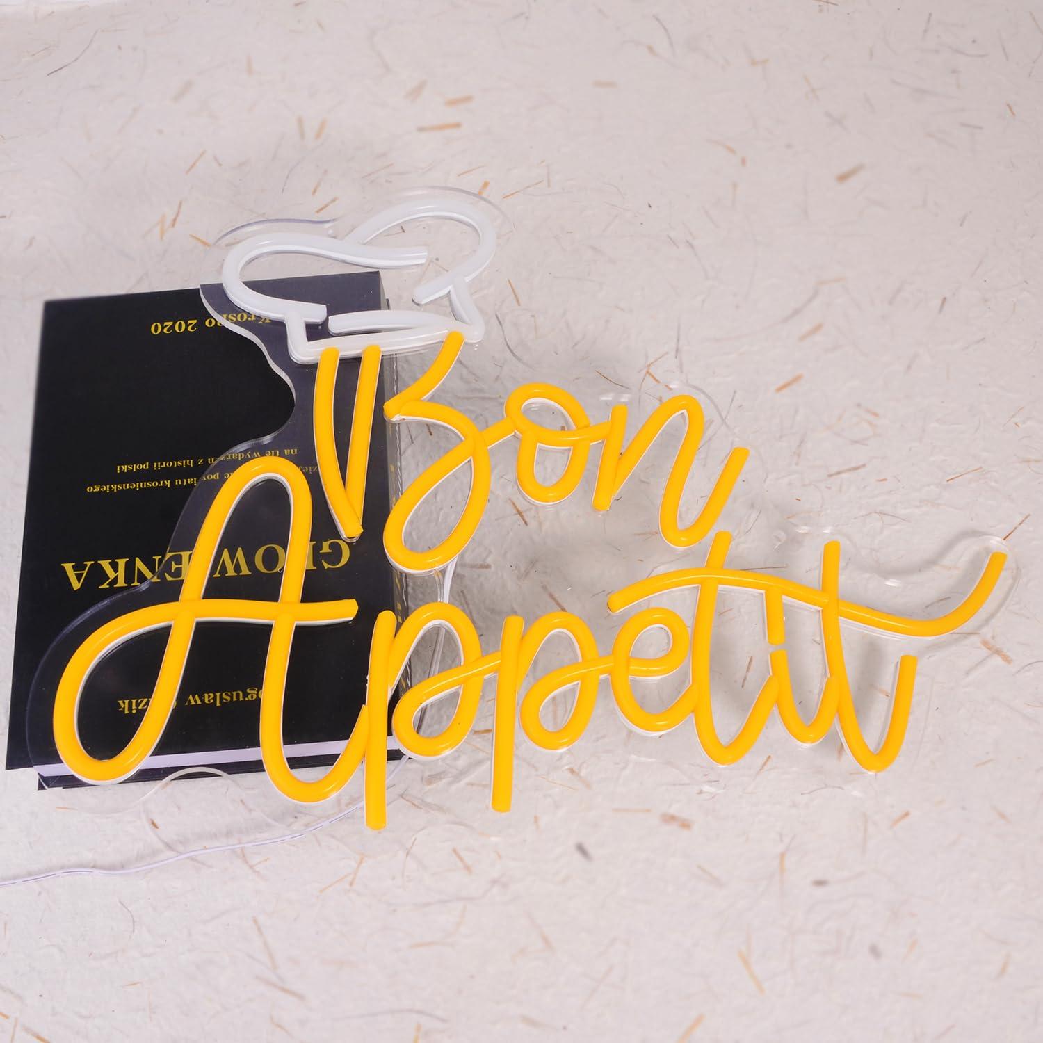 Bon Appetit Chef Hat Neon Sign - مراجعة Neon Sign Party وسعره