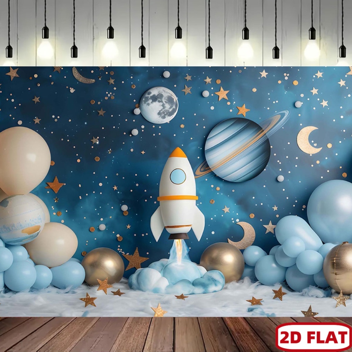 2D flat 1pc space theme party  - مراجعة Event Launch Party وسعره
