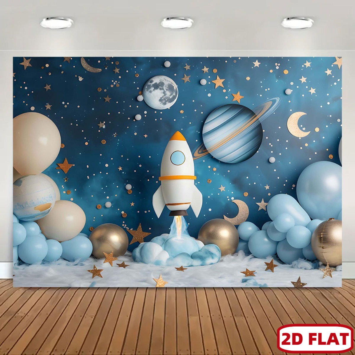 2D flat 1pc space theme party  - مراجعة Event Launch Party وسعره