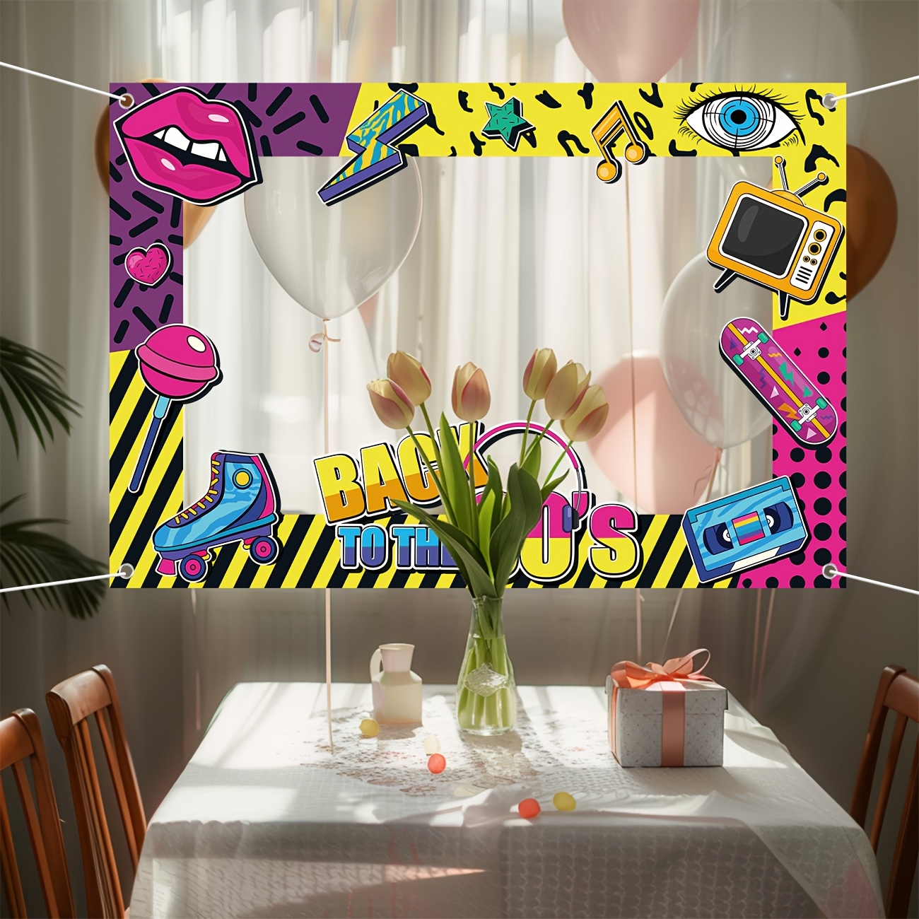 Back to The 80s Party Photo Bo - مراجعة Photo Booth Frame وسعره