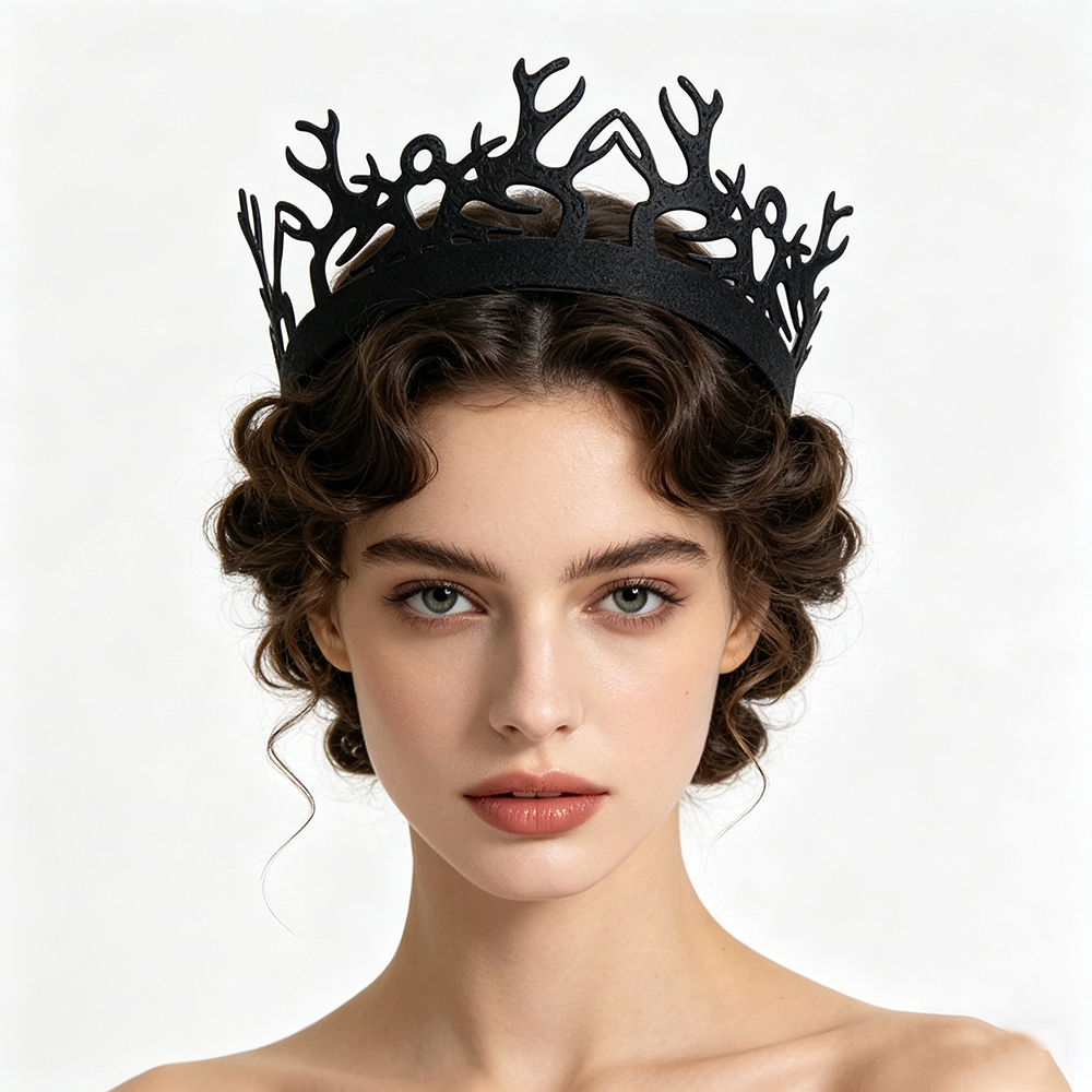 1pc Fashion Black Gothic Antle - مراجعة Event & Party Supply Photos وسعره