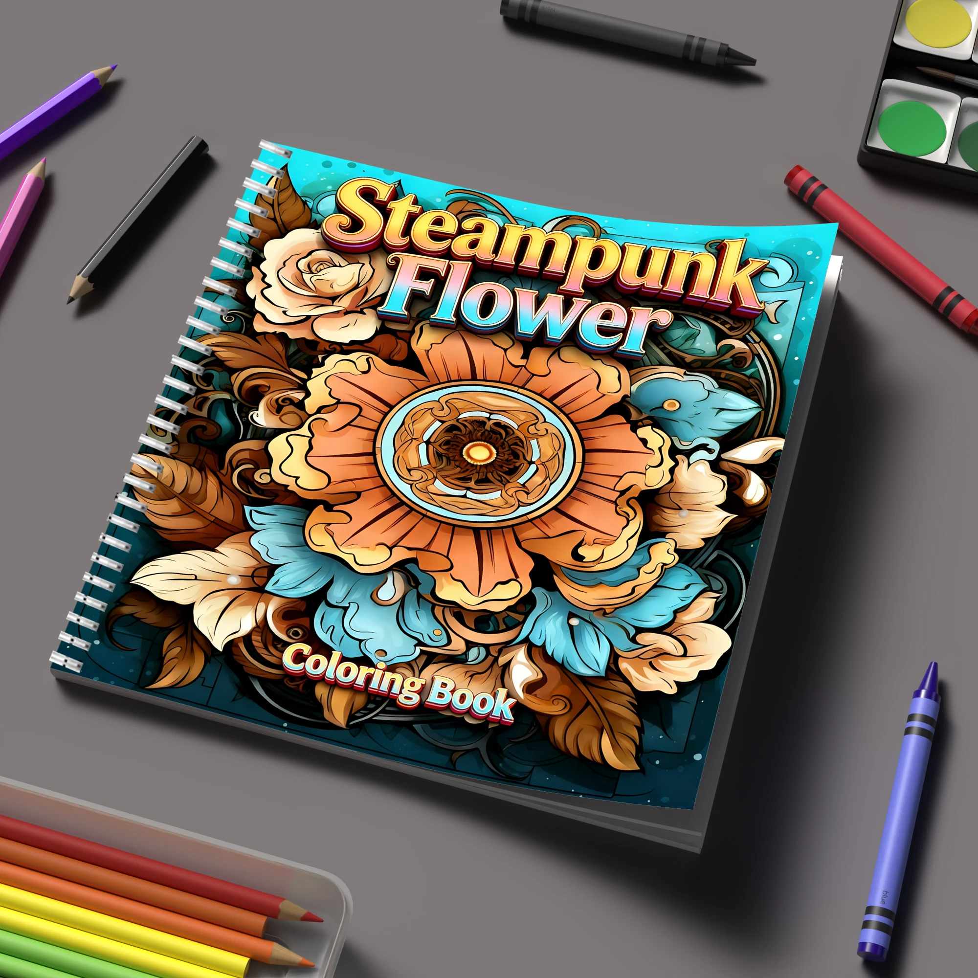 Coloring Book Steampunk Flower - مراجعة Supply Event وسعره