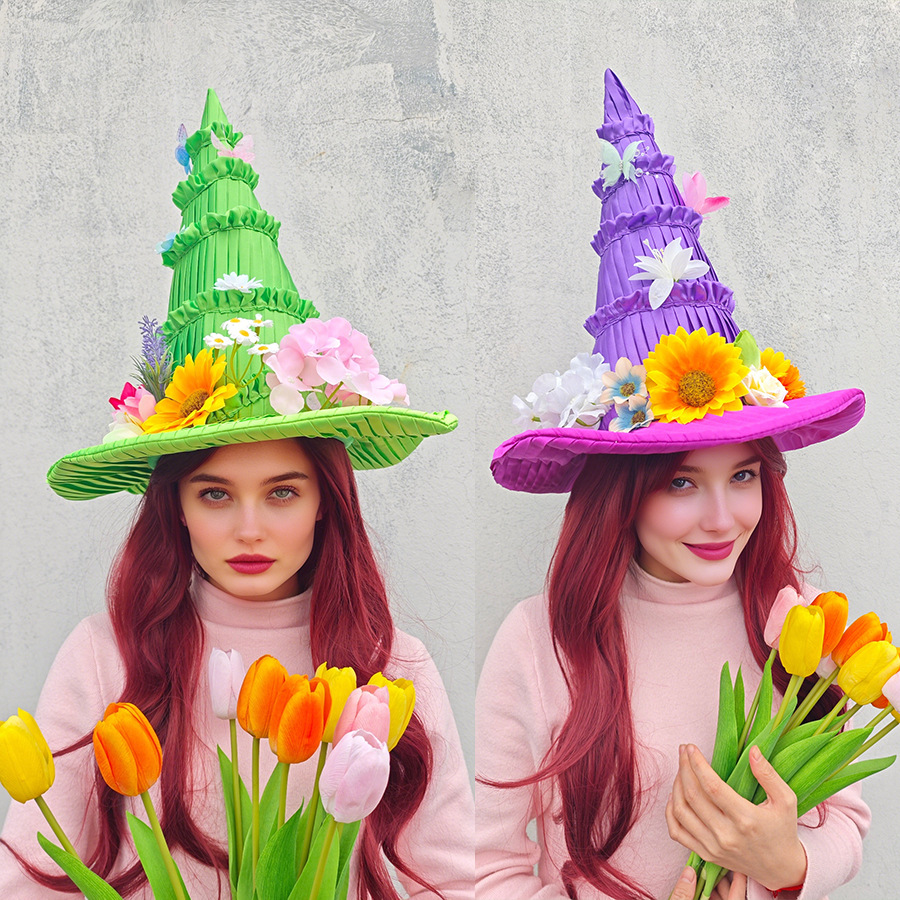 Easter Witch Hat Magic Girl Ha - مراجعة Party Hat Cone وسعره