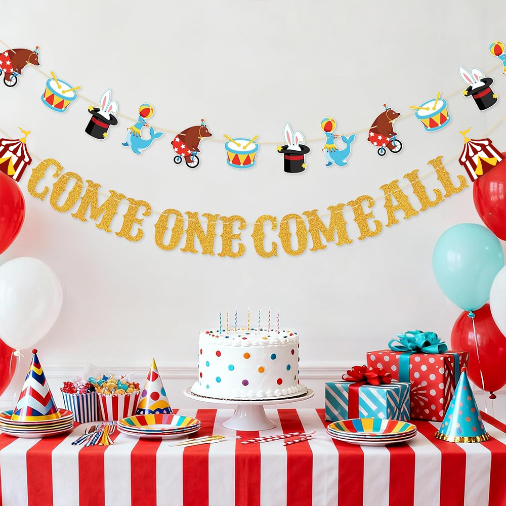 Gold Come One Come All Circus  - مراجعة Party Banner Gold وسعره