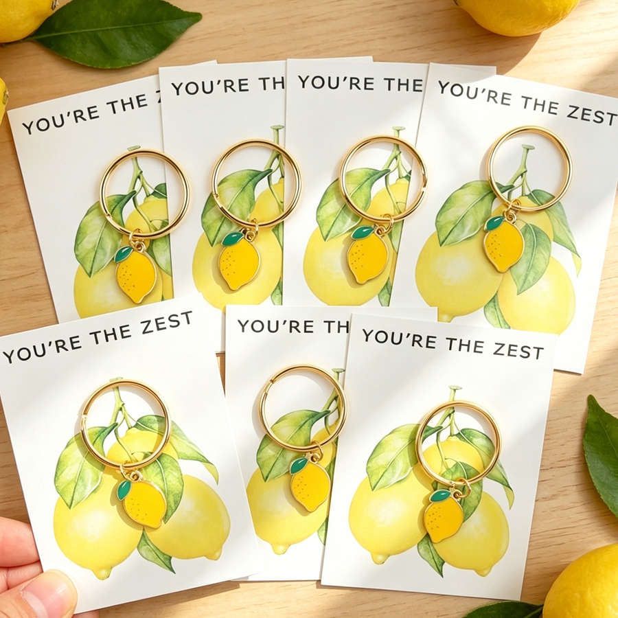 7 Chic Lemon Keychains, Includ - مراجعة Event Party وسعره