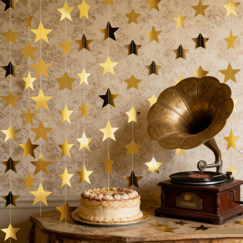 1pc 4m/157.48inch Gold Silver  - مراجعة Party Banner Gold وسعره