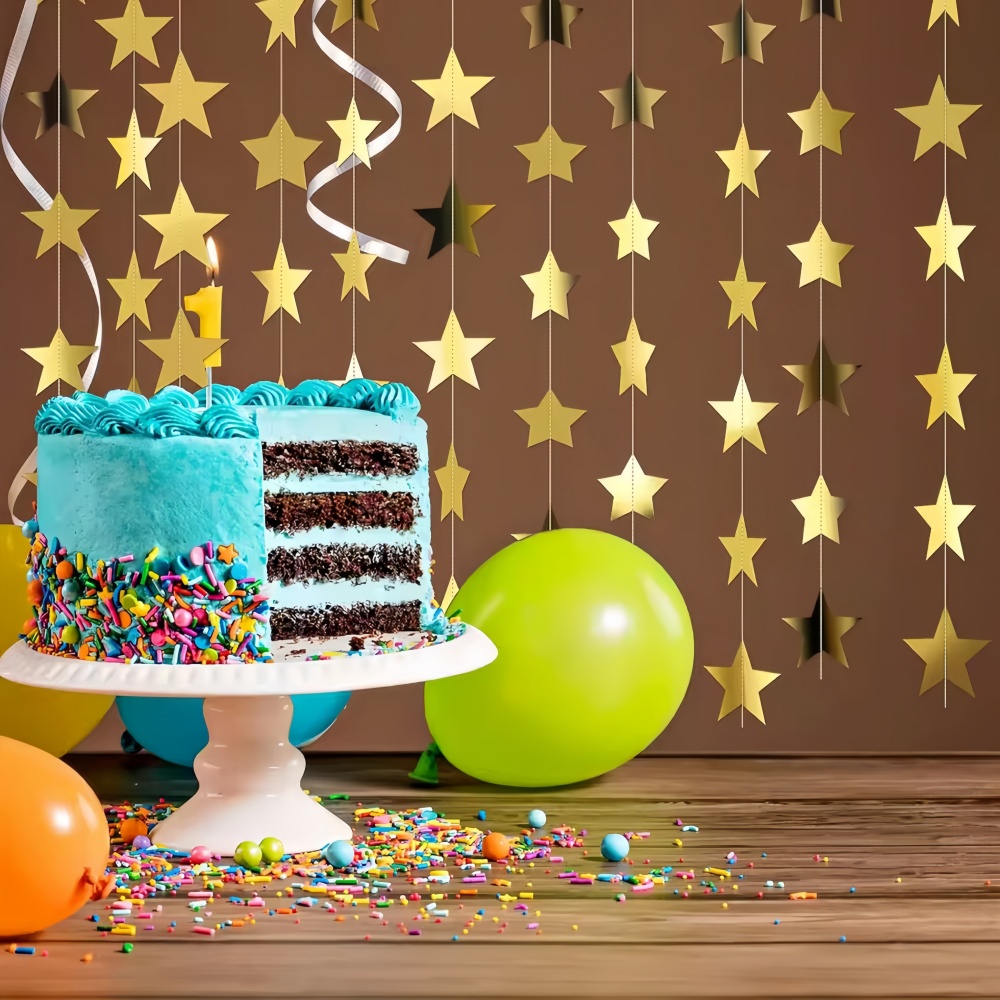 1pc 4m/157.48inch Gold Silver  - مراجعة Party Banner Gold وسعره