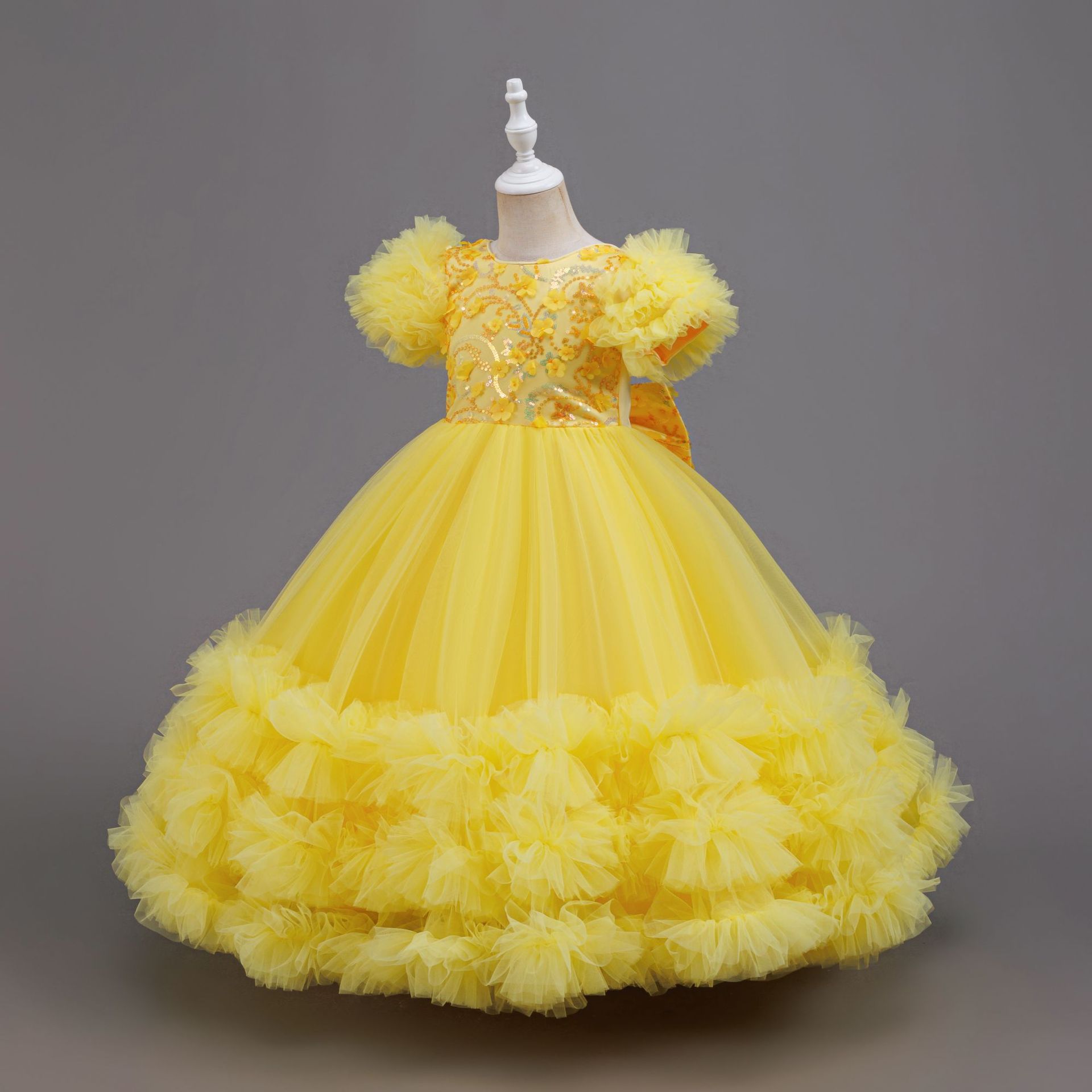 Girls Summer Yellow Sequin Wed - مراجعة Glitter Tablecloth وسعره