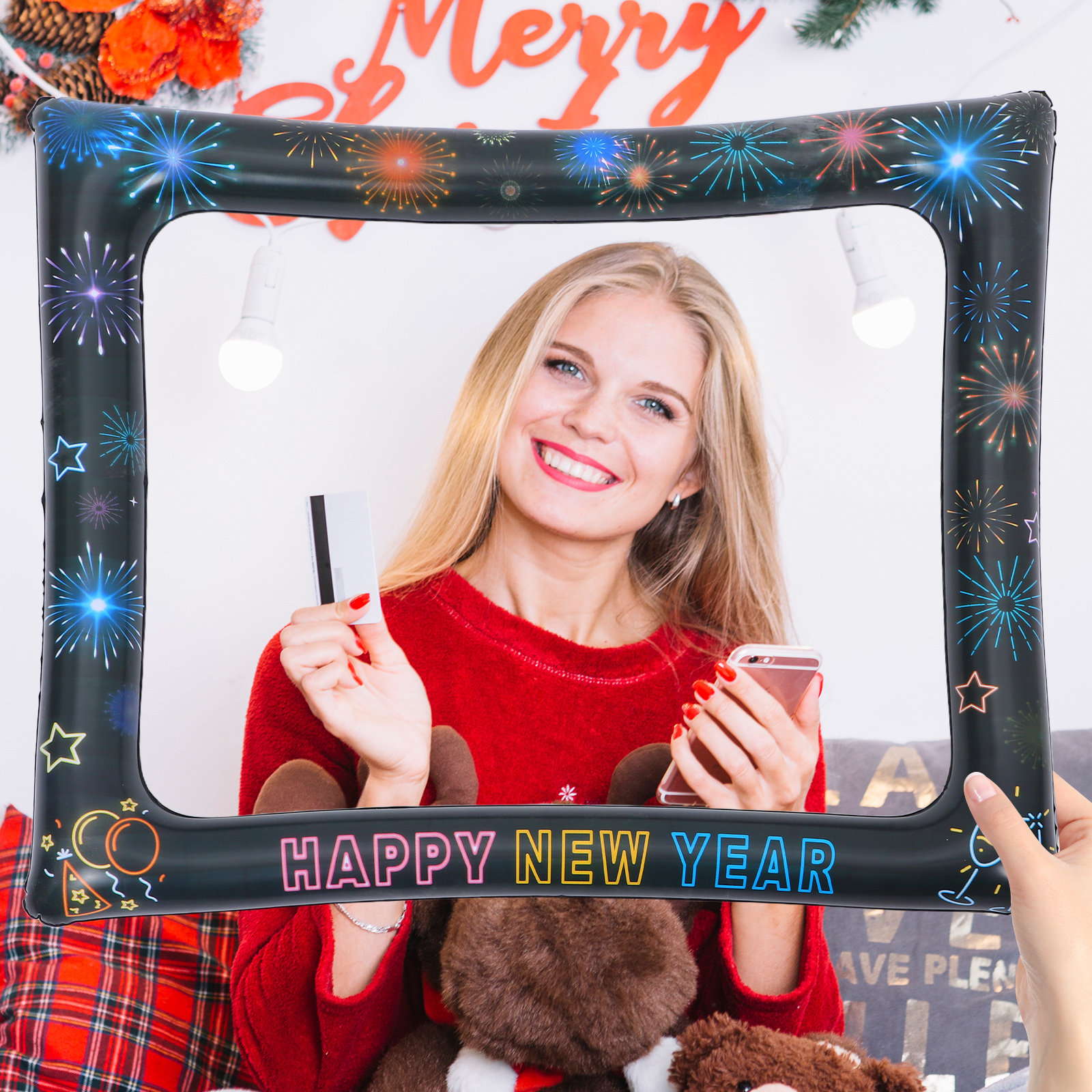Inflatable PVC New Year Photo  - مراجعة Photo Booth Frame وسعره