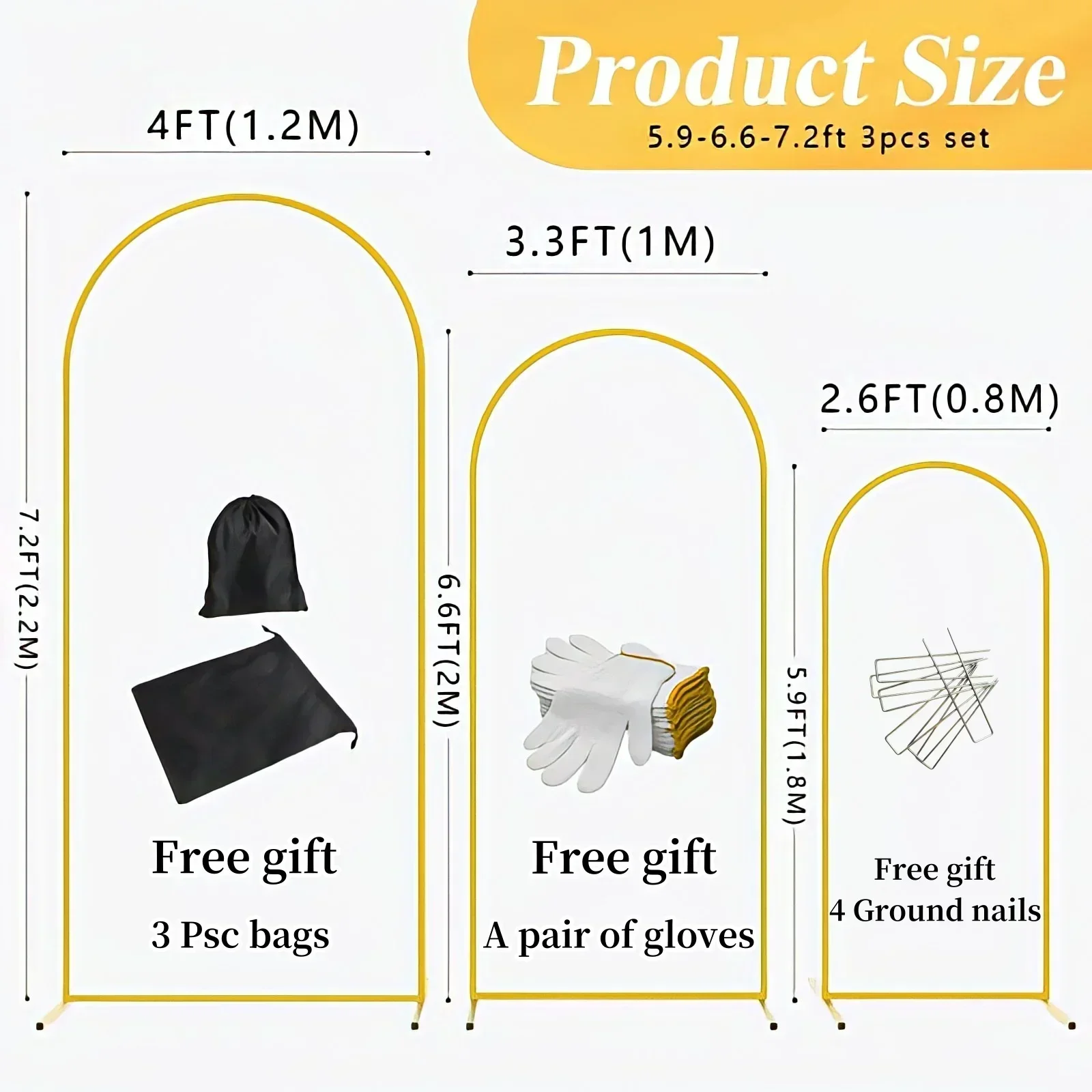 EU Warehouse Gold Metal Balloo - مراجعة Balloon Arch Kit وسعره