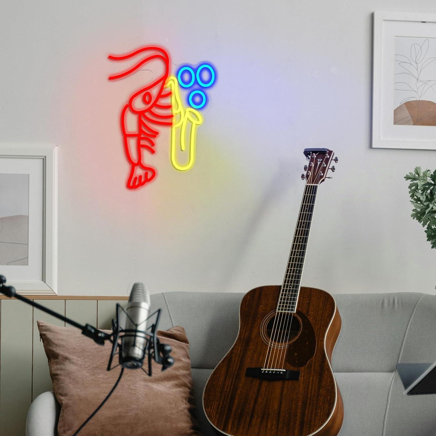 Lobster Saxophone Neon Sign Ja - مراجعة Neon Sign Party وسعره
