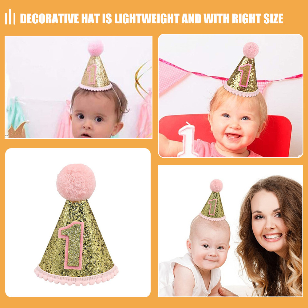 Pink Birthday Hat 1St Birthday - مراجعة Party Hat Cone وسعره