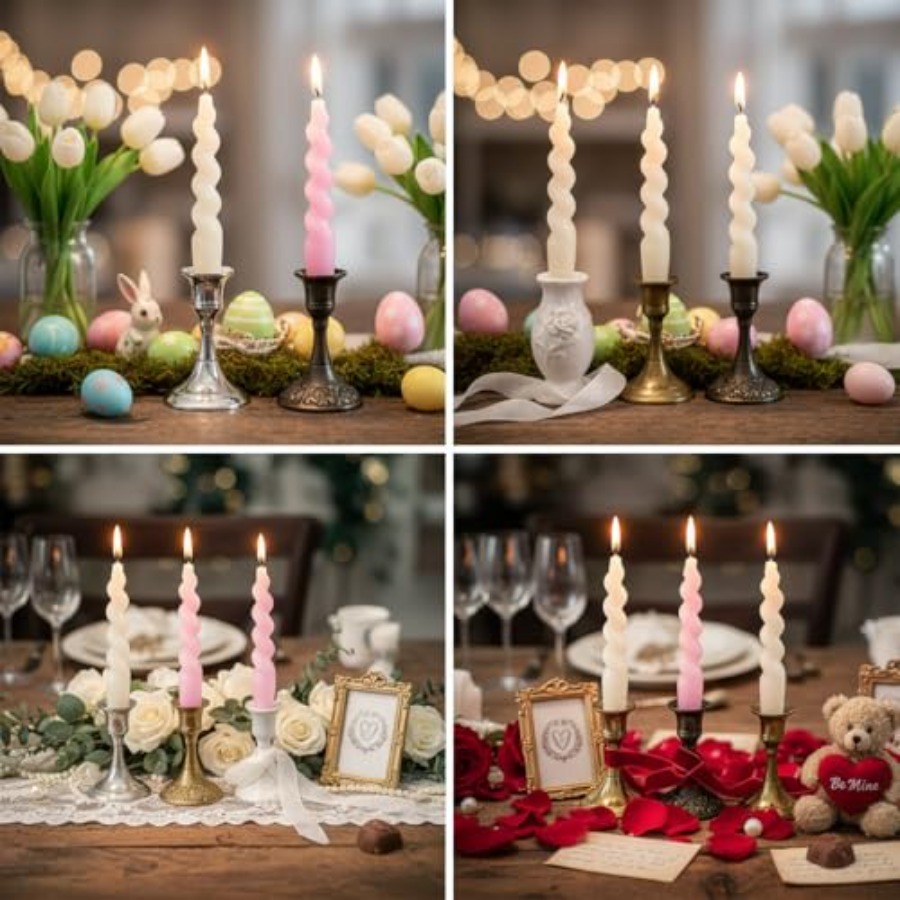 and Spiral Taper Candles - Sho - مراجعة Centerpiece Stick وسعره