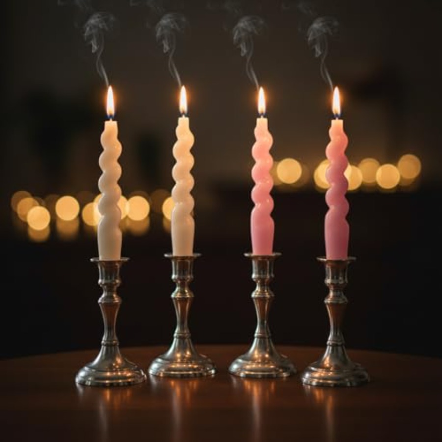 and Spiral Taper Candles - Sho - مراجعة Centerpiece Stick وسعره