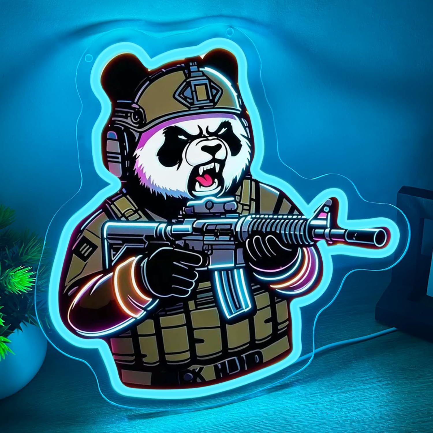 Tactical Panda Neon Sign USB P - مراجعة Neon Sign Party وسعره