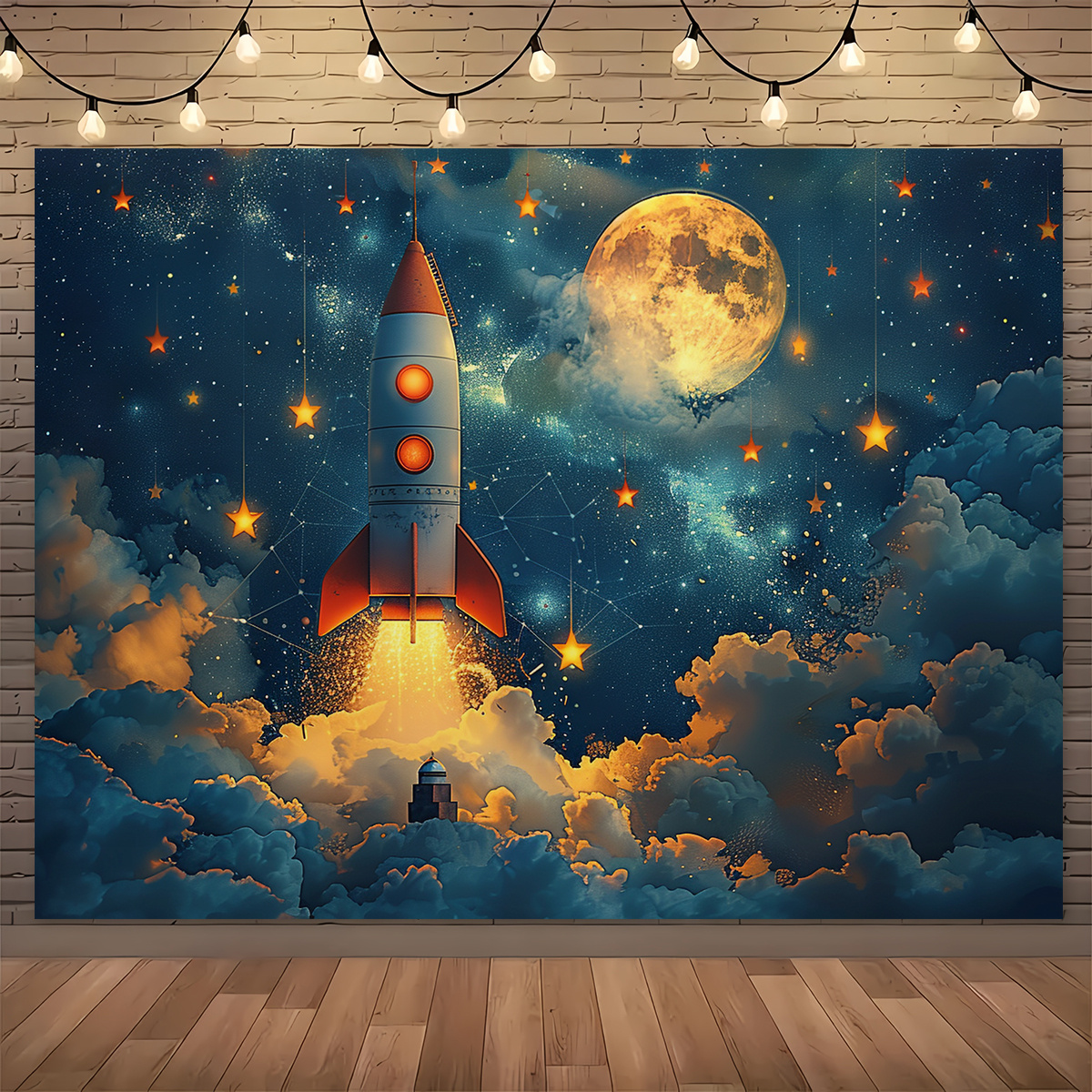1pc Dreamy Night Sky Rocket Wa - مراجعة Event Launch Party وسعره
