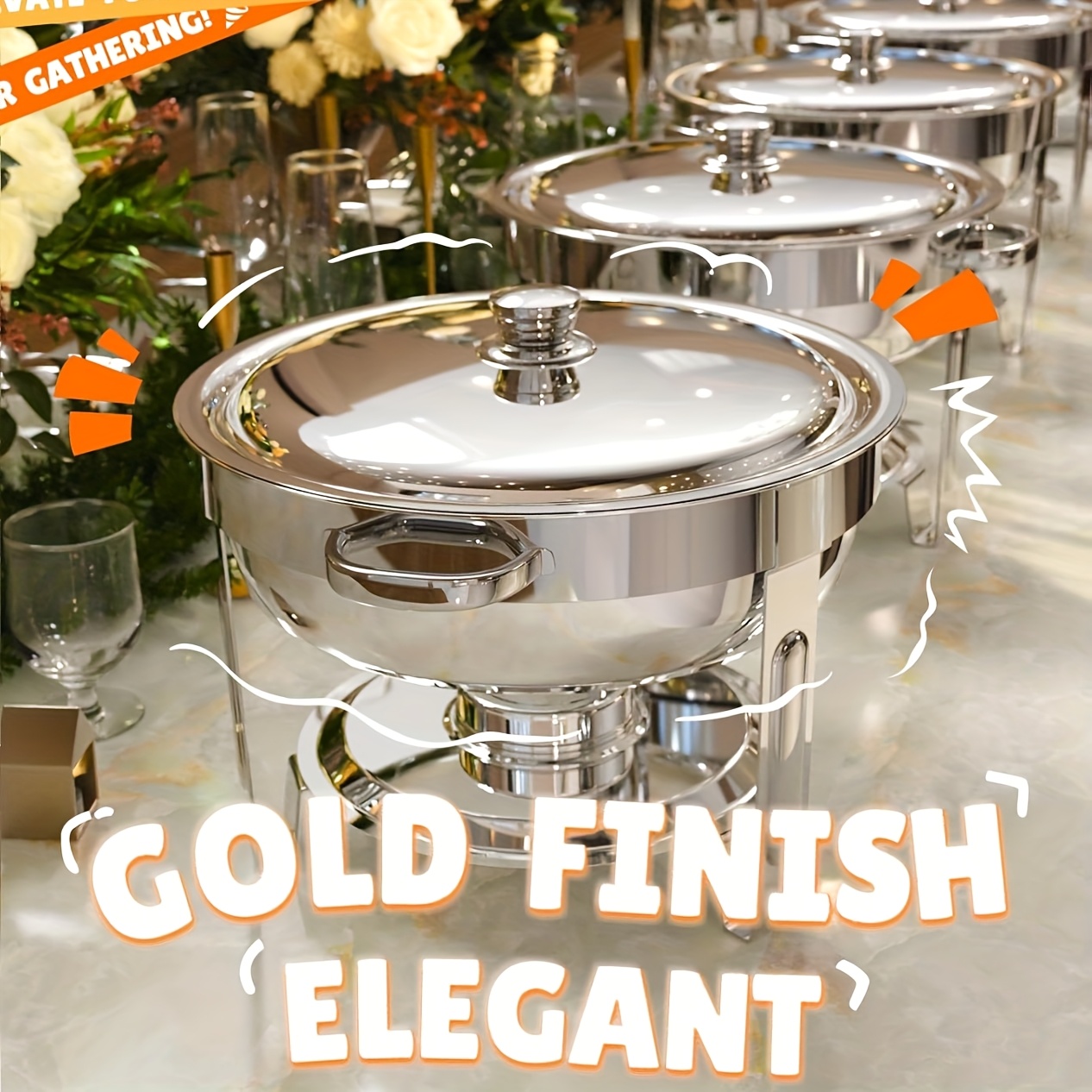 6/9QT Chafing Dishes For Buffe - مراجعة Event & Party Supply Photos وسعره