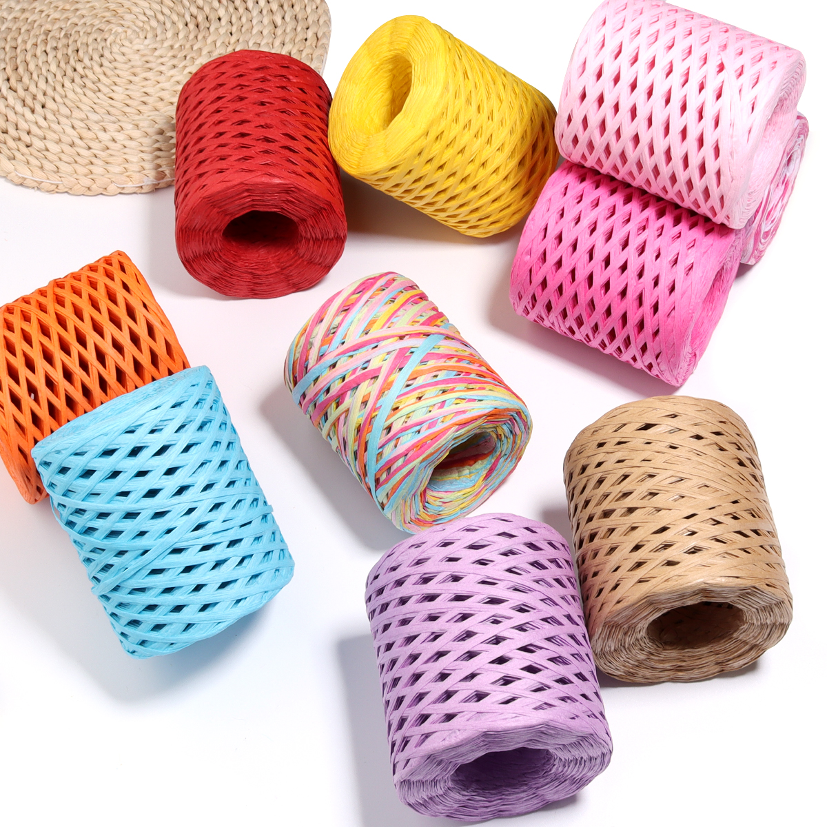 80-200M/Roll 4mm Colored Raffi - مراجعة Paper Straw Color وسعره