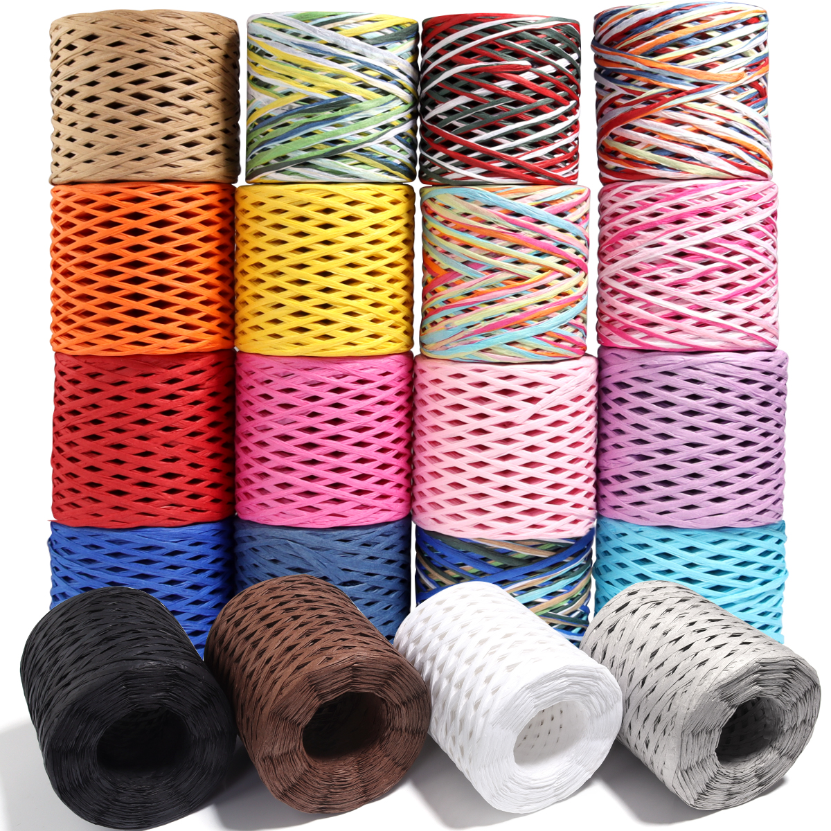 80-200M/Roll 4mm Colored Raffi - مراجعة Paper Straw Color وسعره