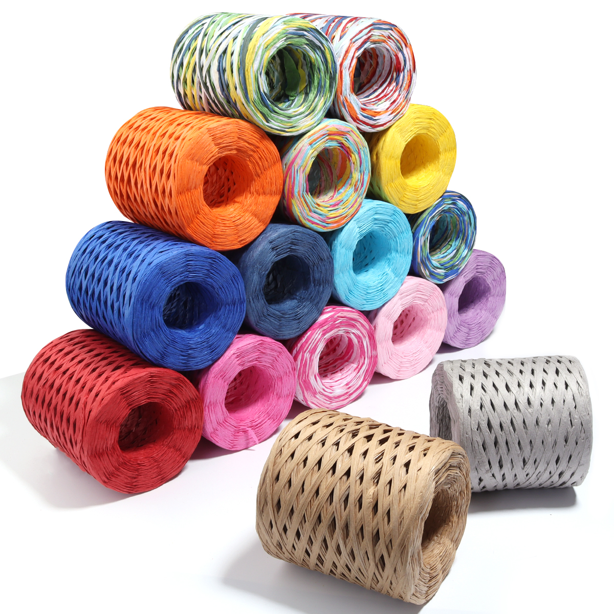 80-200M/Roll 4mm Colored Raffi - مراجعة Paper Straw Color وسعره